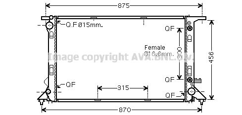 AVA QUALITY COOLING Радиатор, охлаждение двигателя AI2309